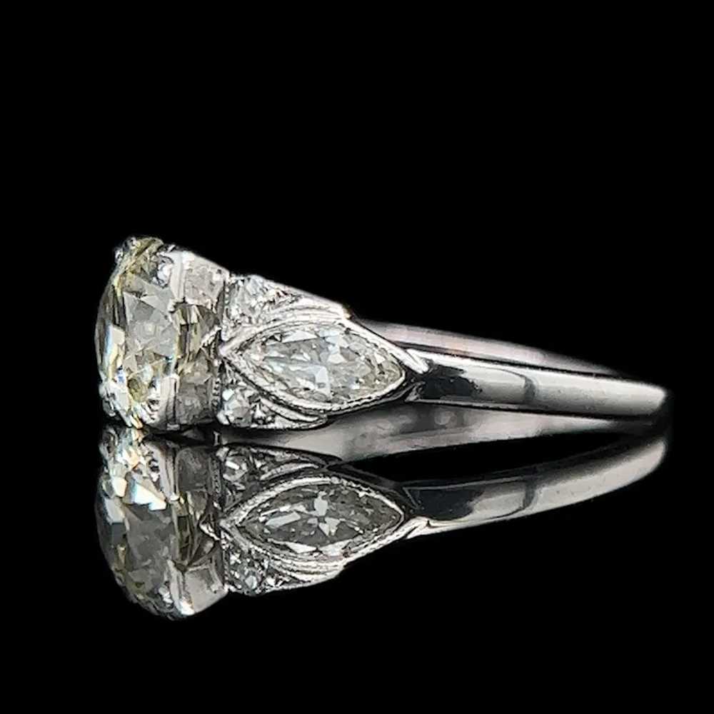 Art Deco 1.15ct. Diamond & Platinum Antique Engag… - image 2