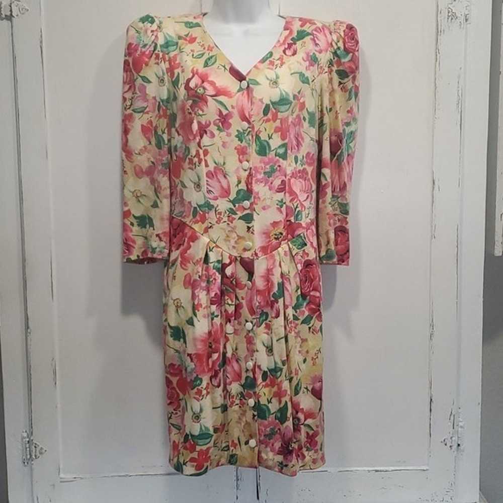 VINTAGE ALL THAT JAZZ floral dress.    #5109 - image 2