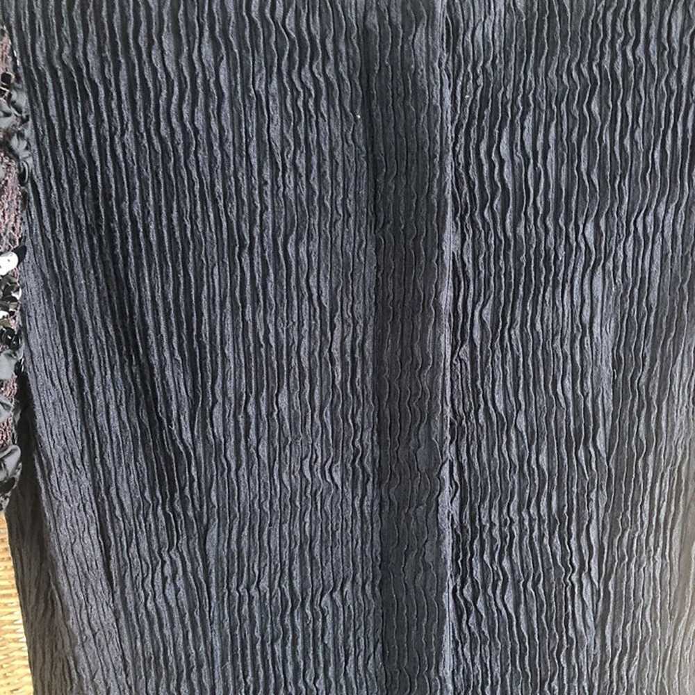 Leslie Faye vintage dress puff sleeves black size… - image 4