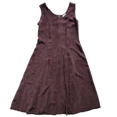 Vintage Boho Purplish Brown Maxi Dress - image 1