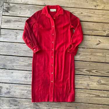 VTG ‘60s Bobbie Brooks Wool Flannel Shirt Dress
