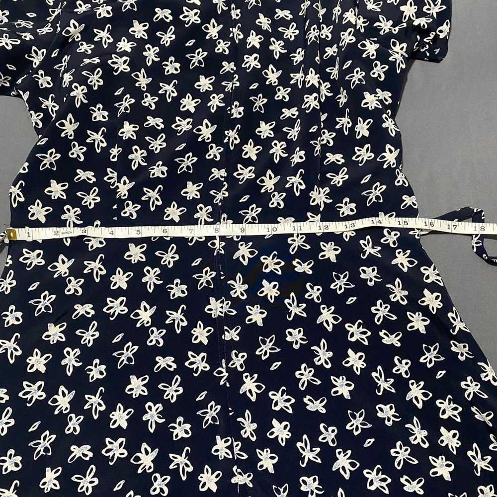 Jaclyn Smith Navy Blue white floral Vintage Dress… - image 7