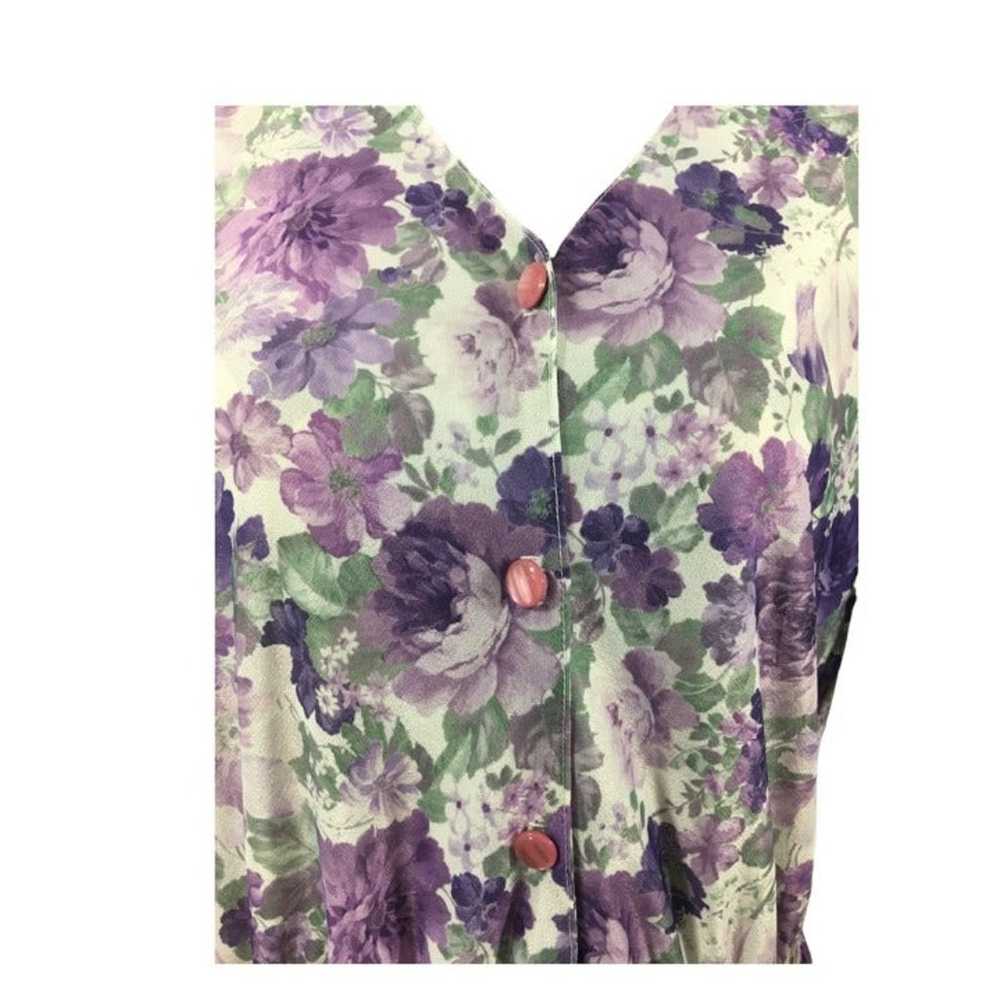 Anthony Richards vintage floral print dress size M - image 6