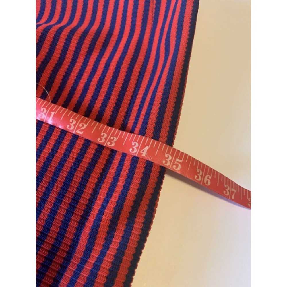 Vintage Knit Long Sleeve Red Blue Mini Dress Iglw… - image 7