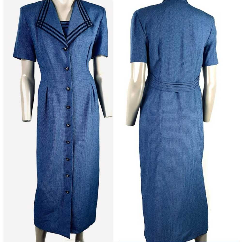 Miss Dorby Sailor Collar Button Down Maxi Dress H… - image 1
