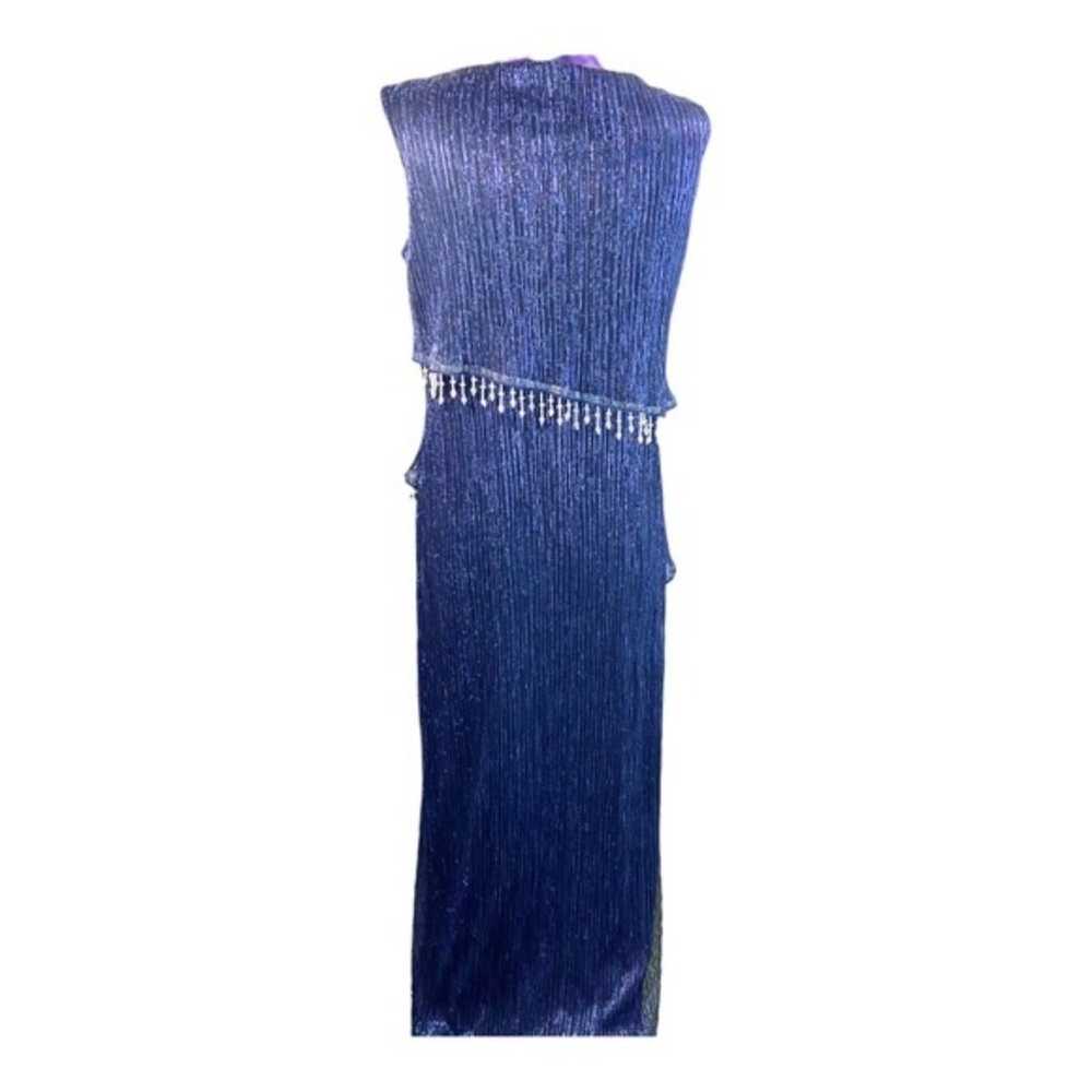 Connected Apparel blue beaded formal sleeveless a… - image 2