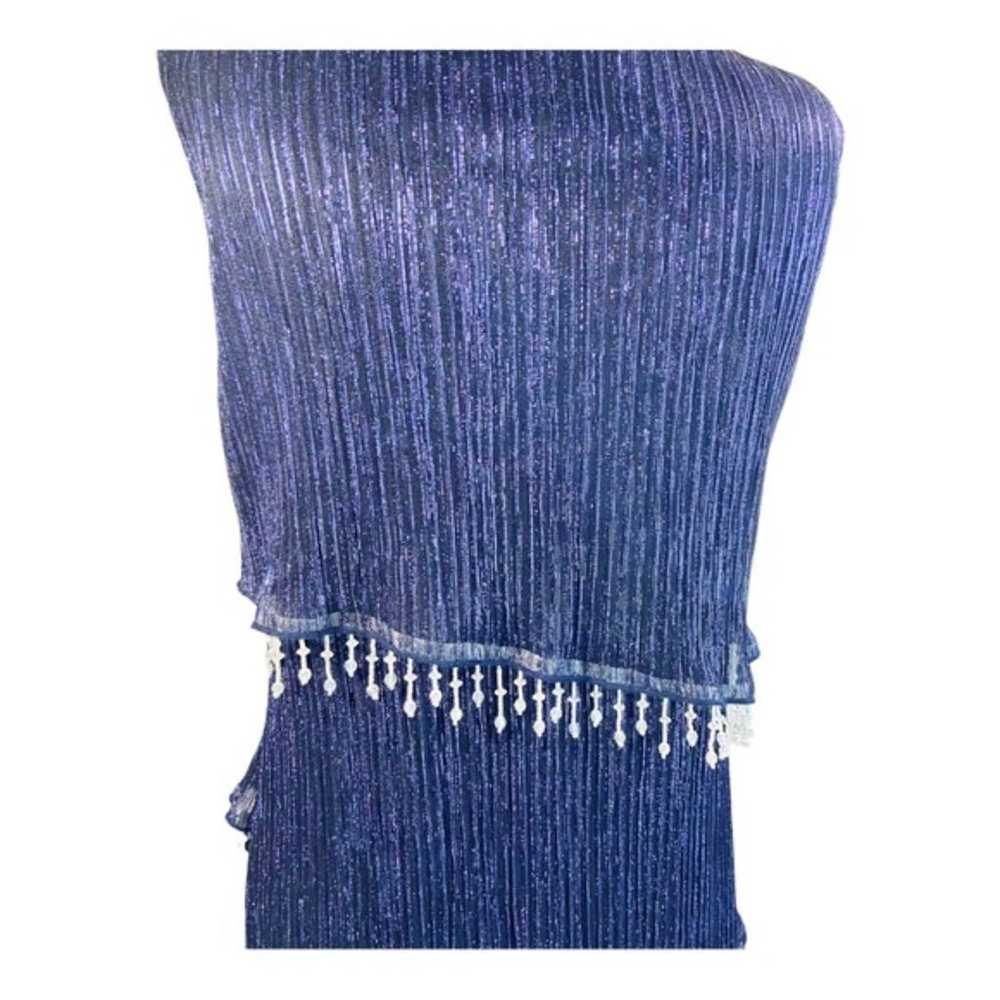 Connected Apparel blue beaded formal sleeveless a… - image 3