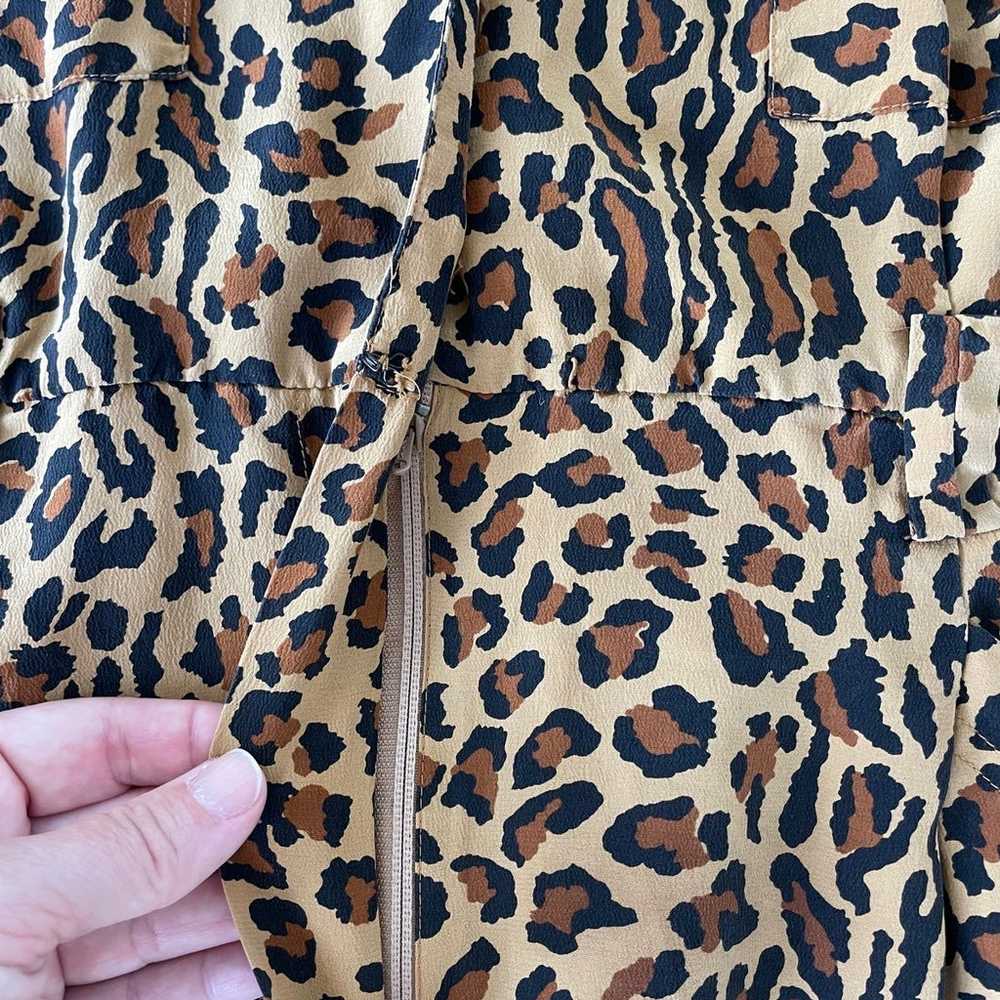 Vintage 80s 90s 100% Silk Animal Leopard Print Sh… - image 2