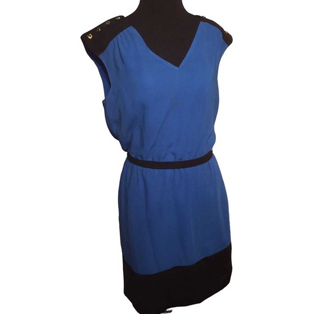 Vintage GUESS Dress - Blue with Black Shoulders, … - image 11