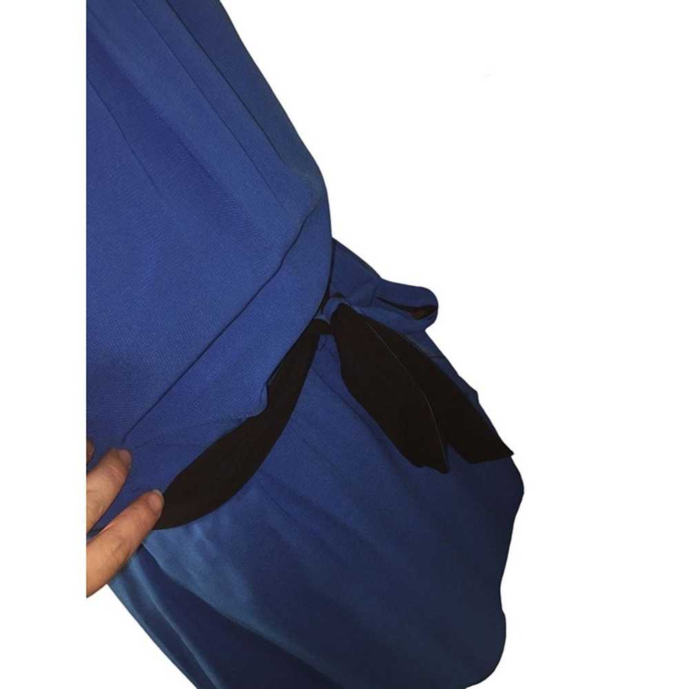 Vintage GUESS Dress - Blue with Black Shoulders, … - image 4