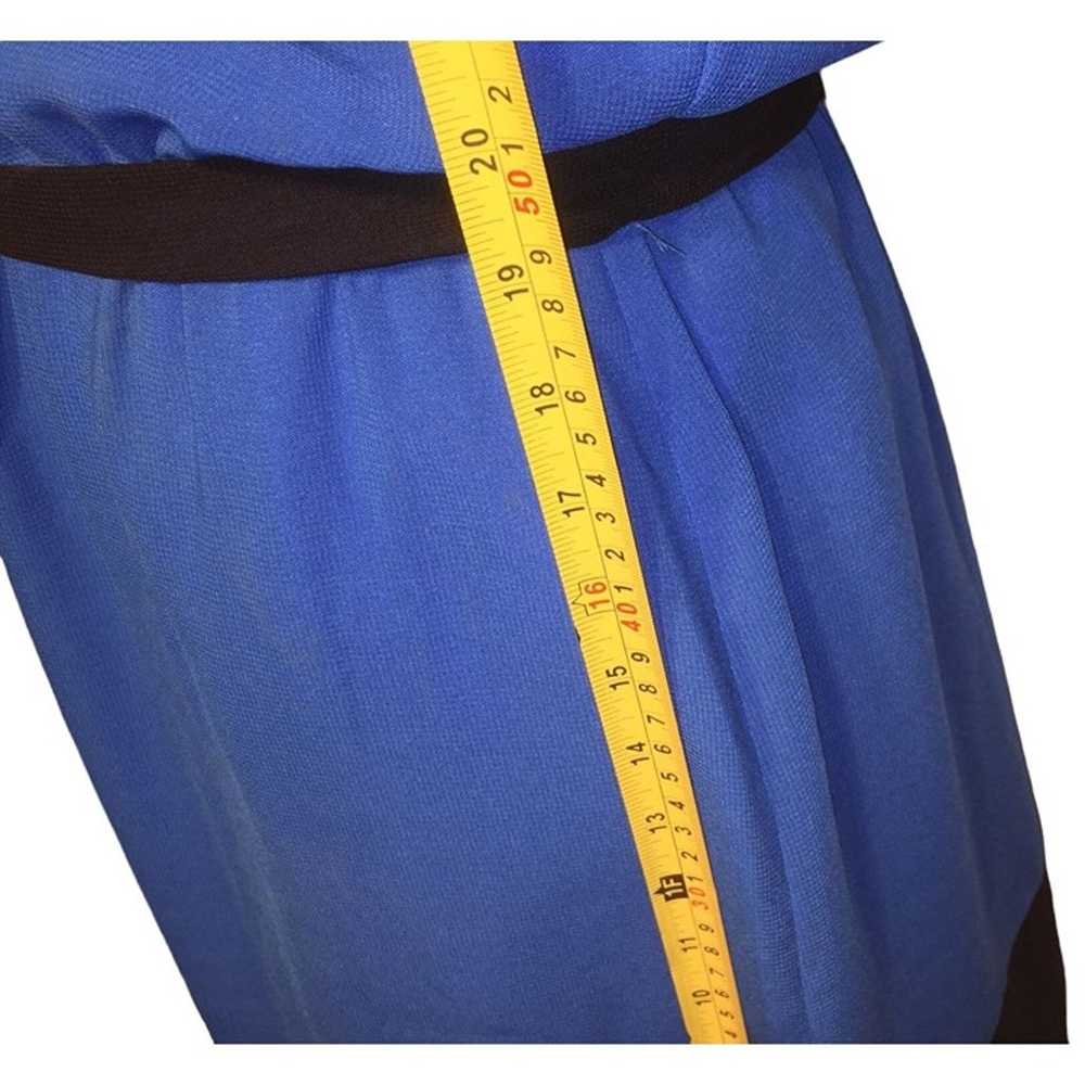 Vintage GUESS Dress - Blue with Black Shoulders, … - image 5