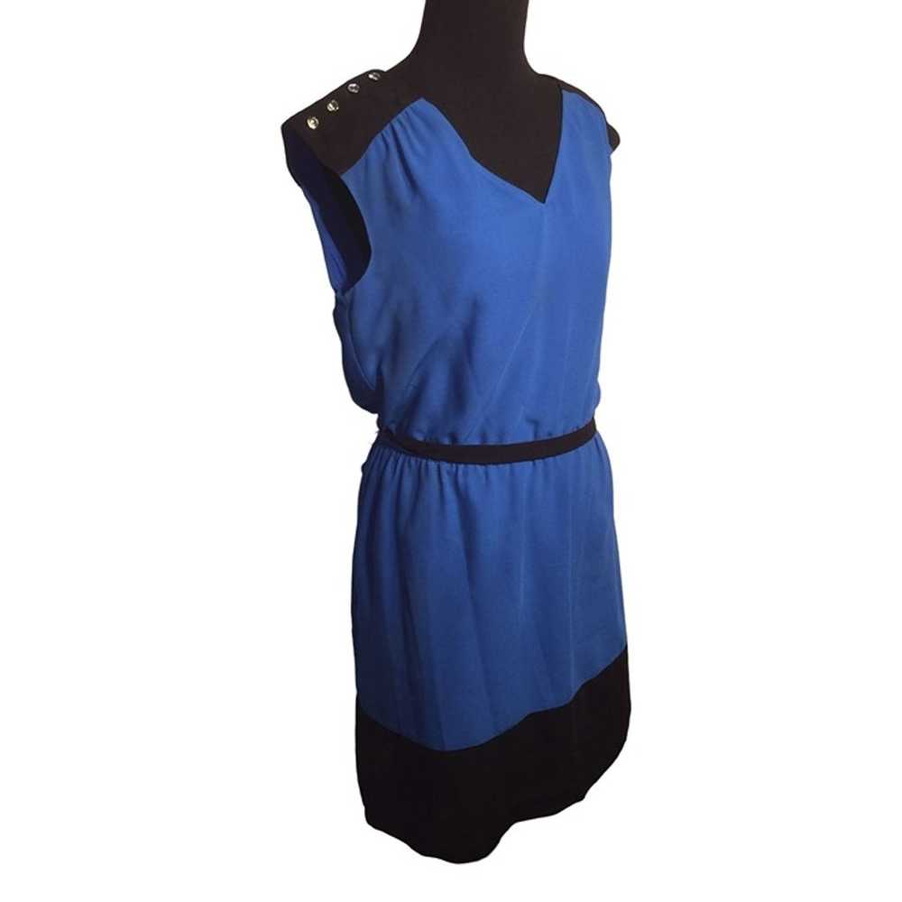 Vintage GUESS Dress - Blue with Black Shoulders, … - image 7