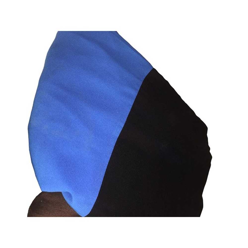 Vintage GUESS Dress - Blue with Black Shoulders, … - image 9