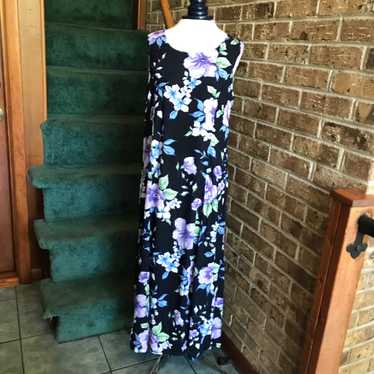 JG HOOK FLORAL Sleeveless Maxi Dress Rayon Modest Cottage Core