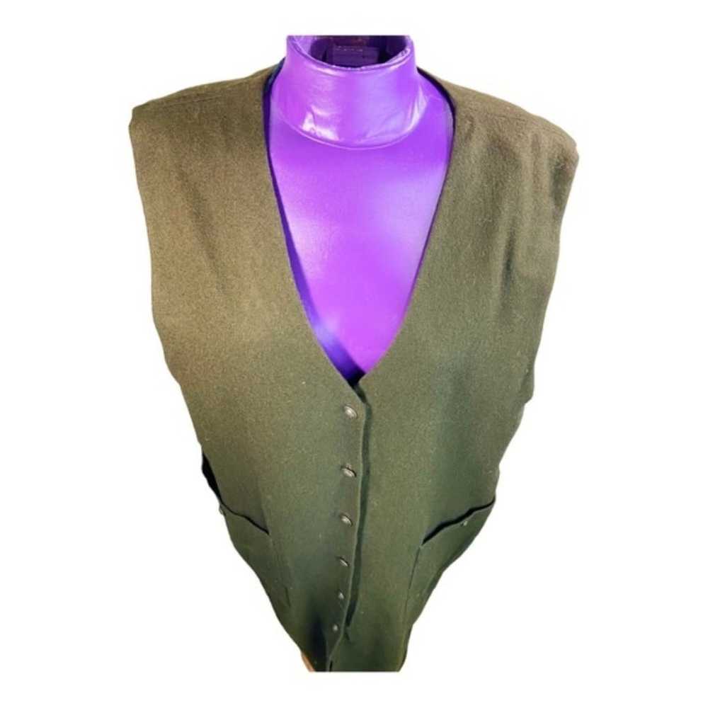 Norton McNaughton vtg army green 100% wool sleeve… - image 2