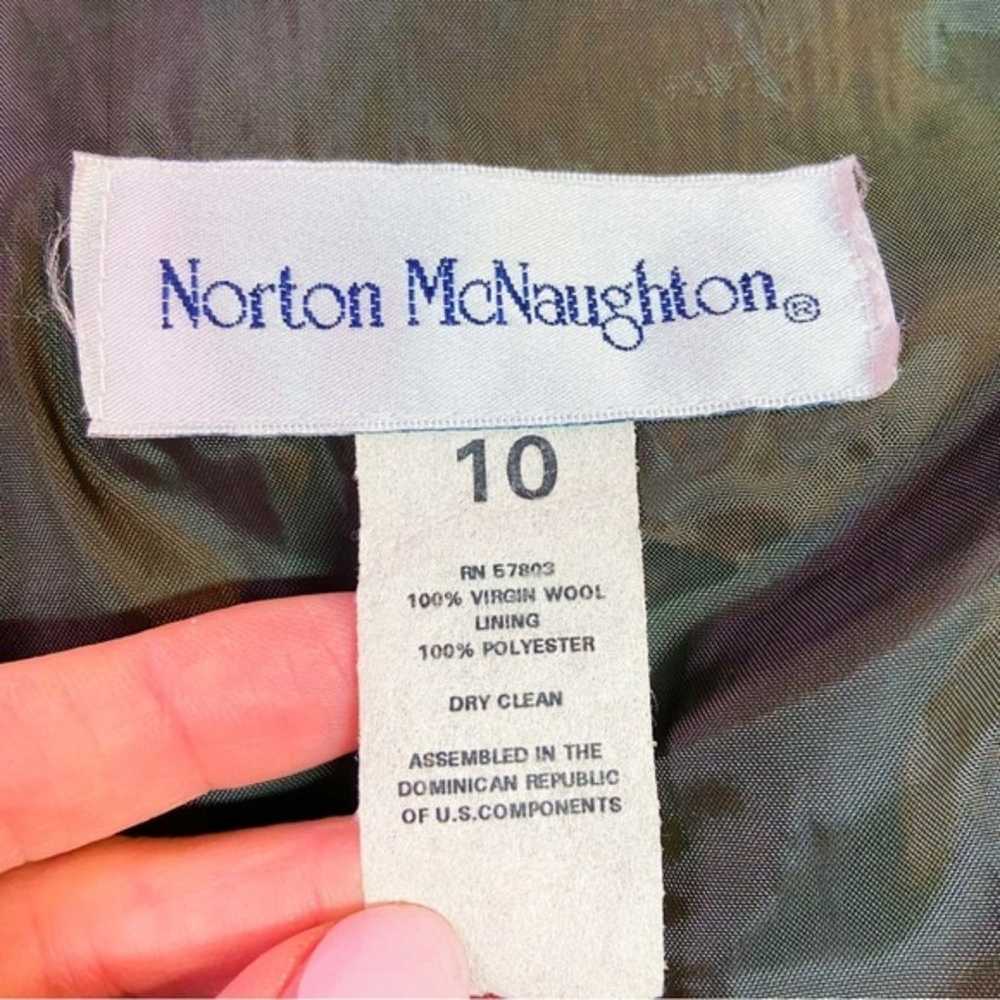 Norton McNaughton vtg army green 100% wool sleeve… - image 5