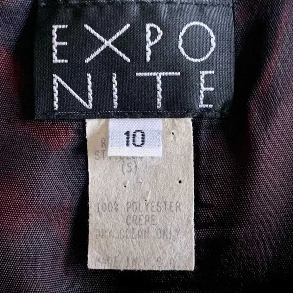 Expo Nite Vintage Gold Square Neck Sheath Dress B… - image 12