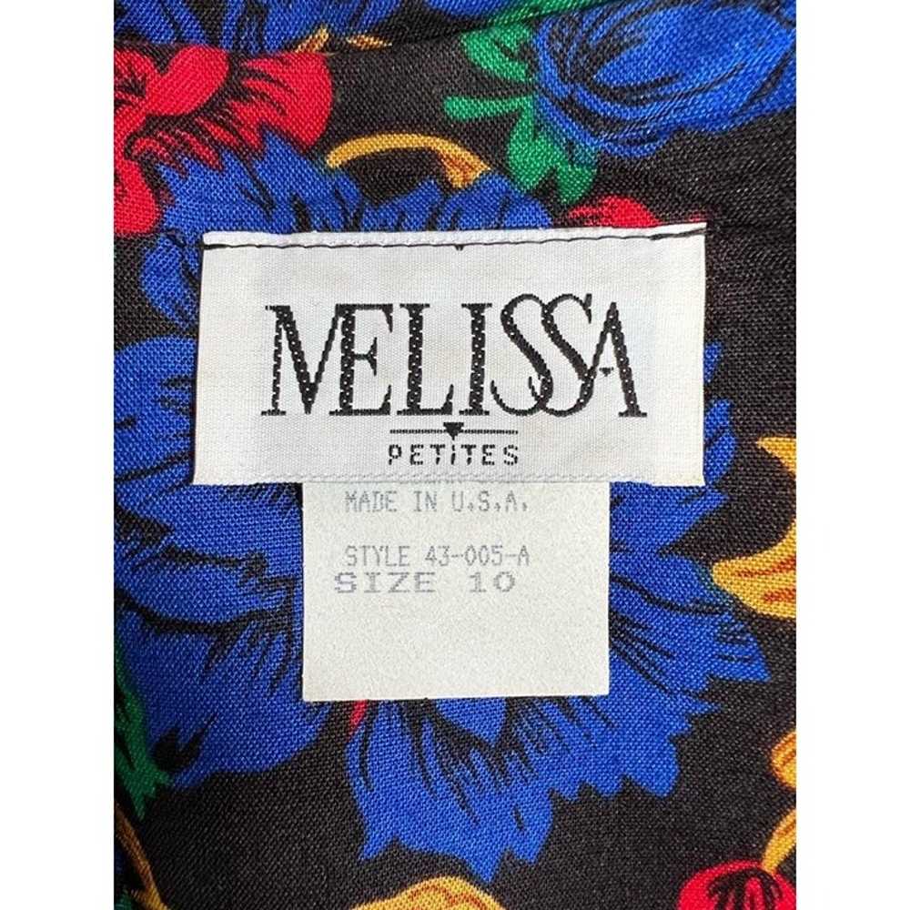 Melissa Vintage 3 Piece Suit Dress Multicolor Flo… - image 12