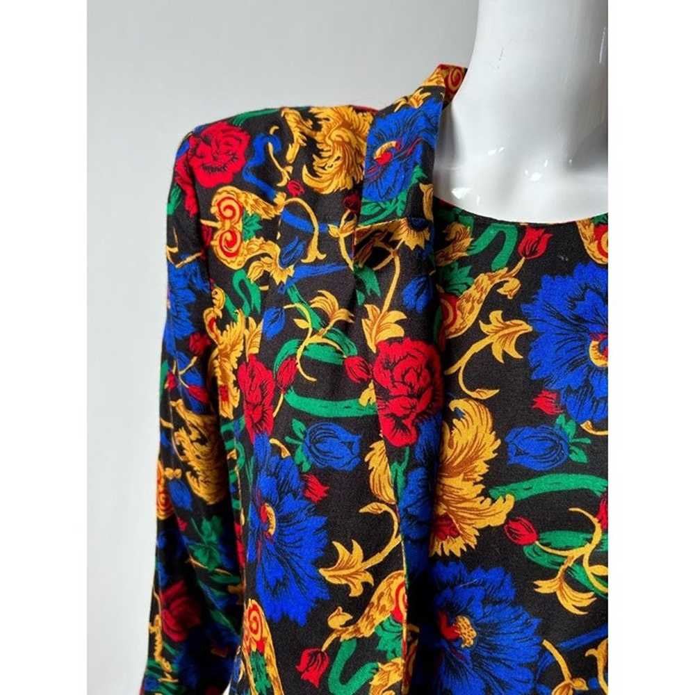 Melissa Vintage 3 Piece Suit Dress Multicolor Flo… - image 6