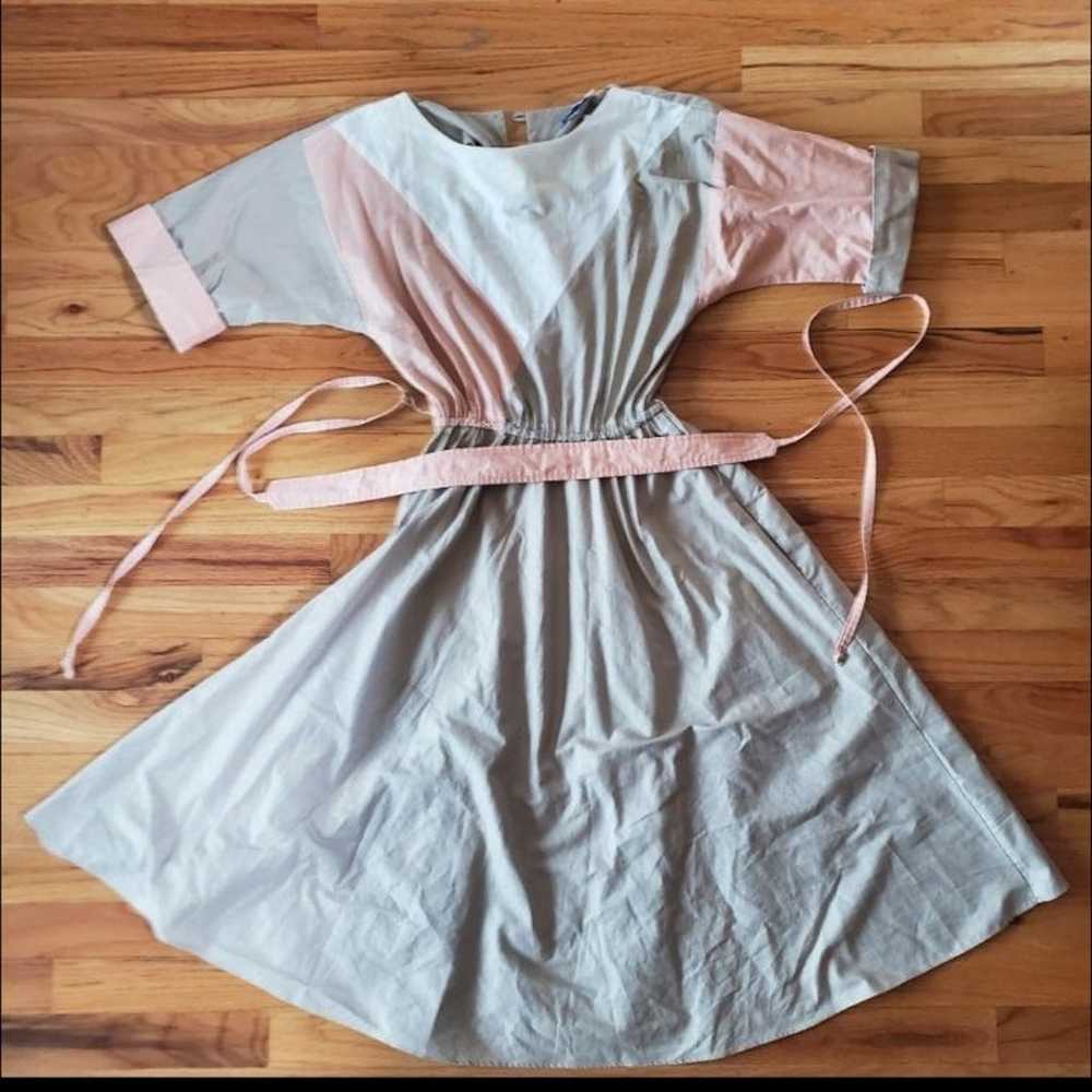 Vintage 1980s does 50s grey, pink white - image 1