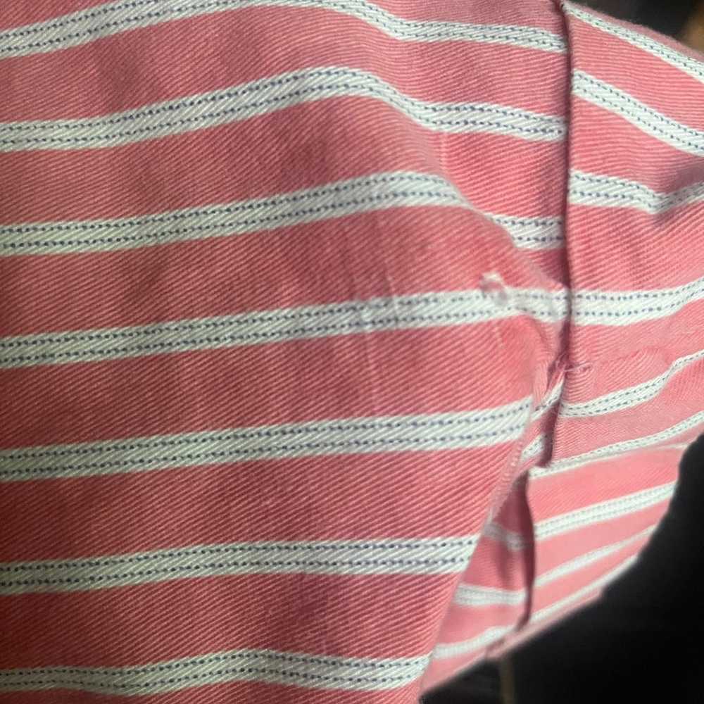 Vintage 90s Buffy's Choice Pink Striped Tie Back … - image 6