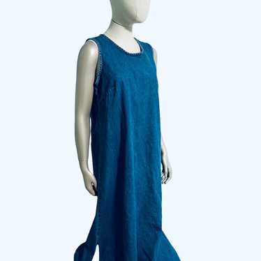 Vintage Field FG Gear Denim Sleeveless Maxi Dress… - image 1
