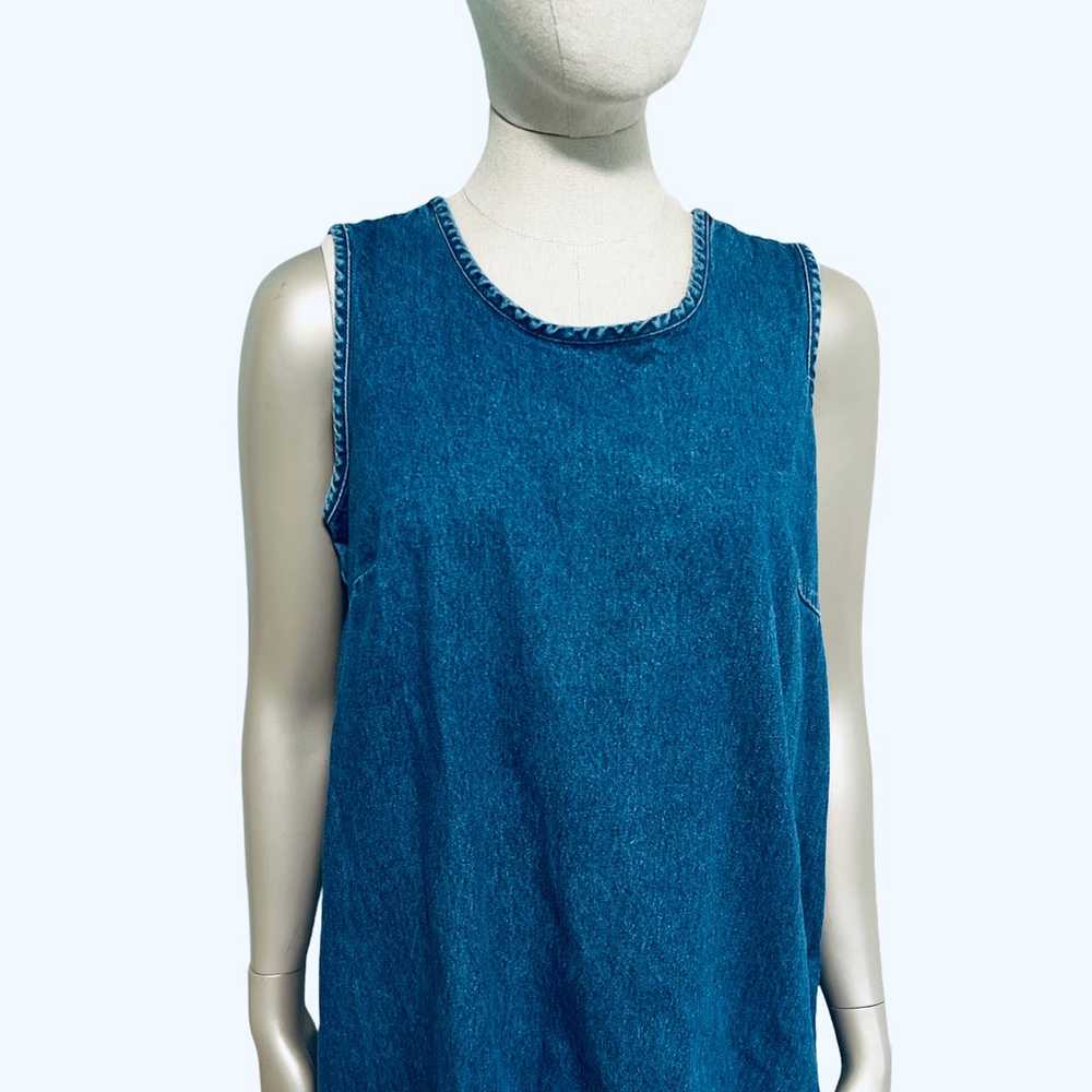 Vintage Field FG Gear Denim Sleeveless Maxi Dress… - image 3