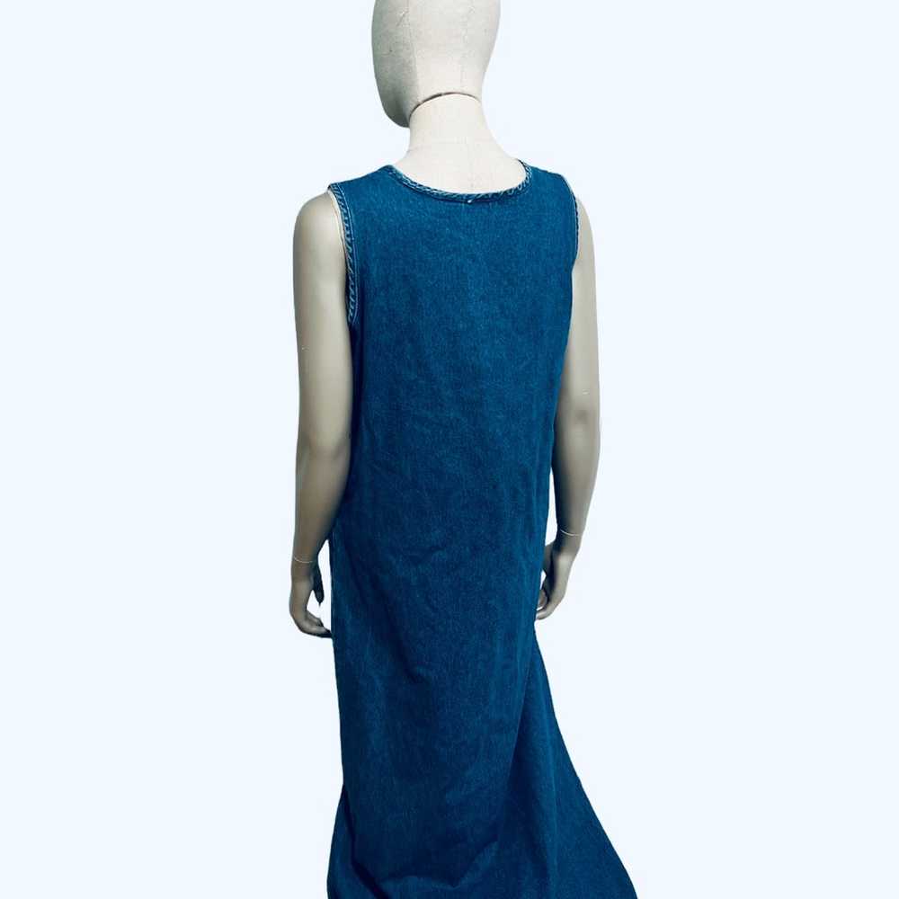 Vintage Field FG Gear Denim Sleeveless Maxi Dress… - image 6