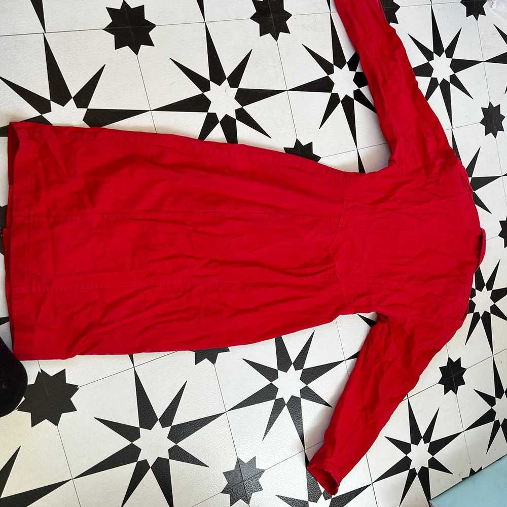 Vintage All That Jazz Red Midi Dress Medium Weste… - image 8