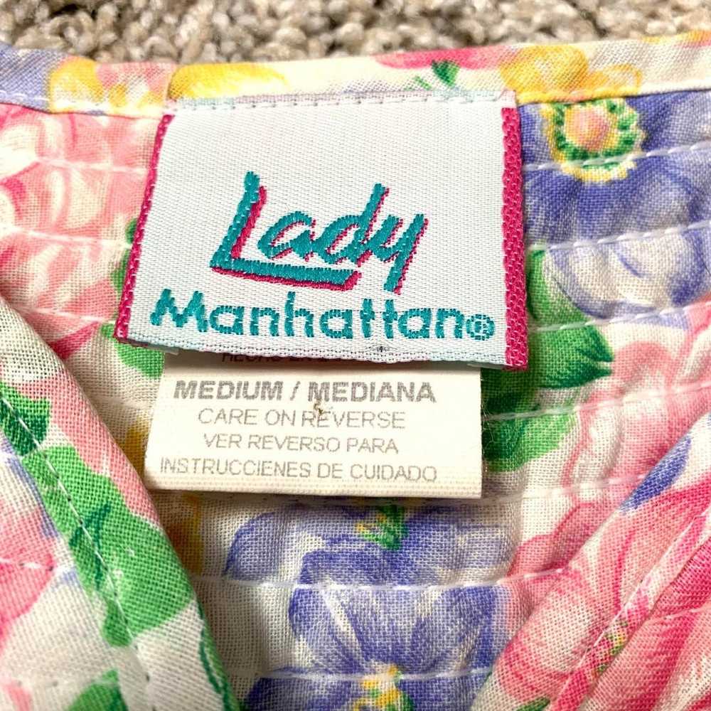 Vintage 80s Lady Manhattan Snap Quilted Yoke Hous… - image 12
