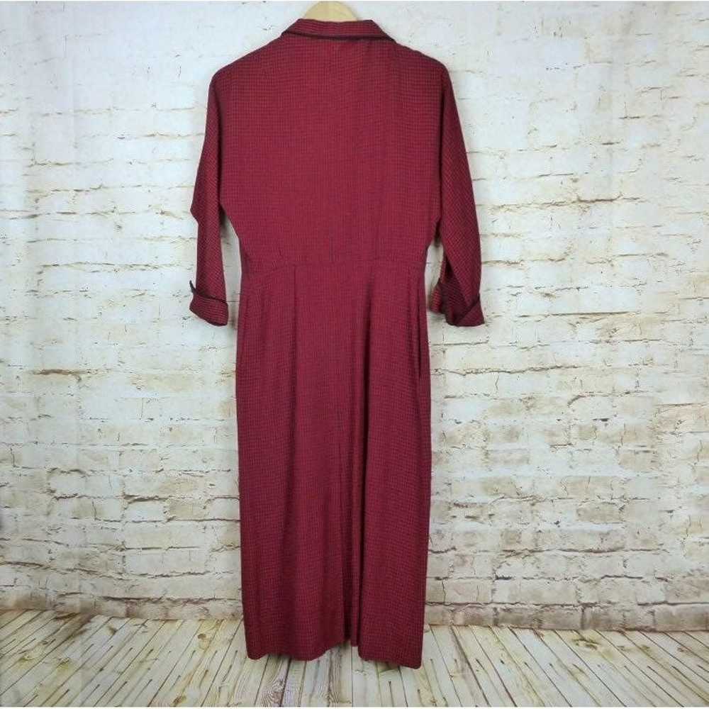 Henry Rosenfeld Vintage 50s Dress Red 29 Waist Co… - image 10