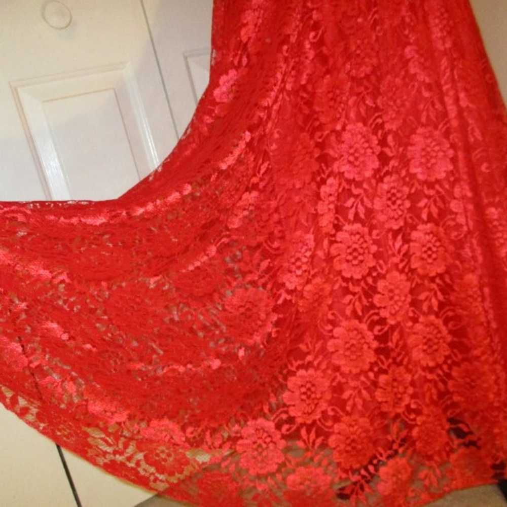 Steppin Out vintage strapless lace dress - image 8