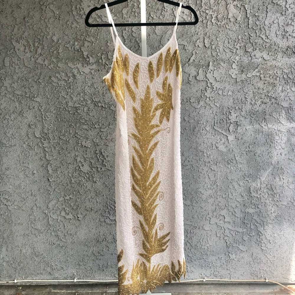 Tan Chho Vintage Beaded Silk Gown - image 1
