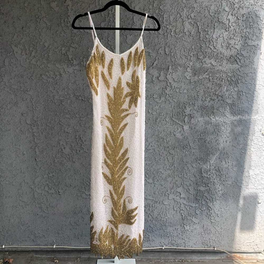 Tan Chho Vintage Beaded Silk Gown - image 3