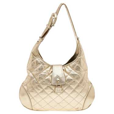 Burberry Burberry Metallic Gold Quilted Leather B… - image 1
