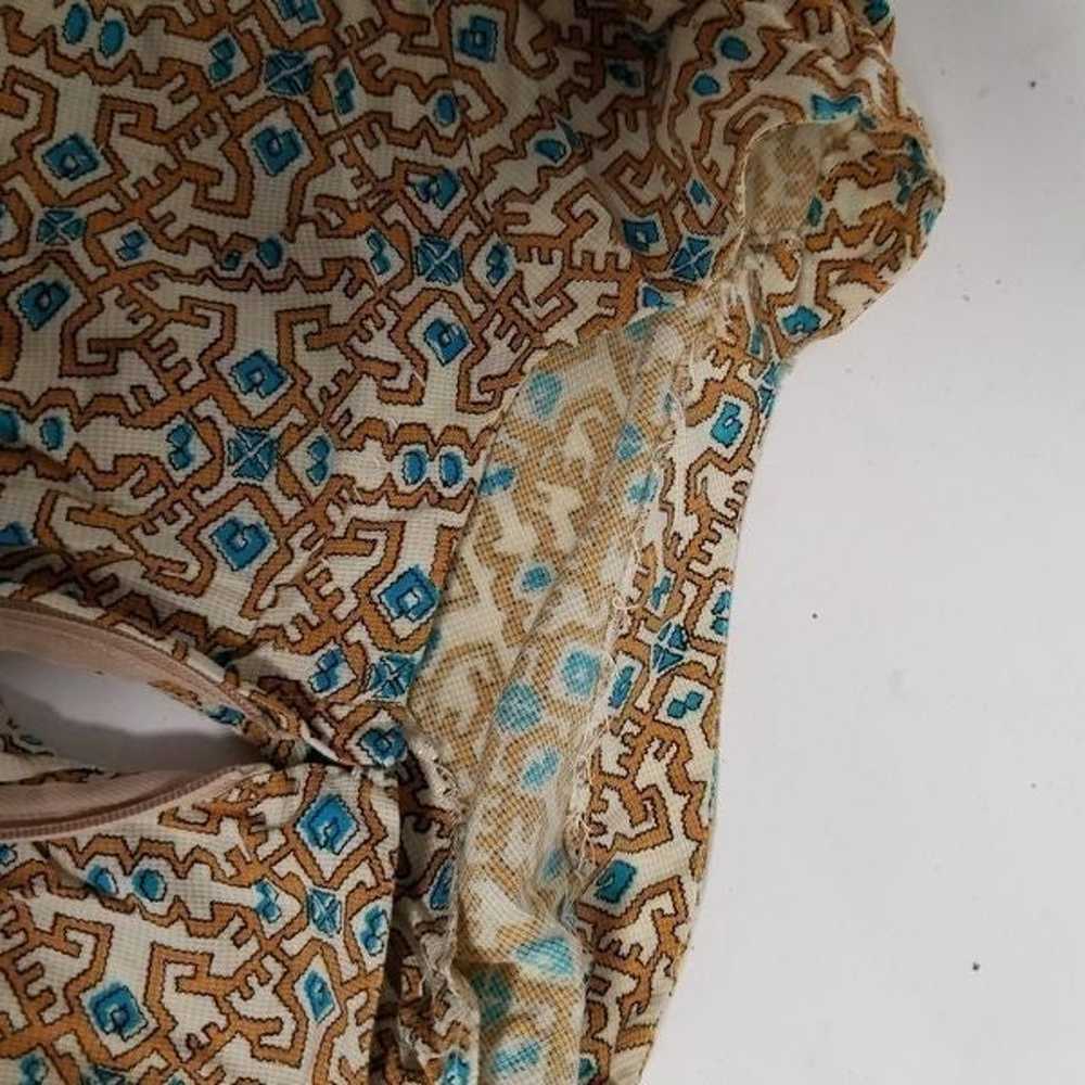 Silk dress handmade geometrix shapes - image 3