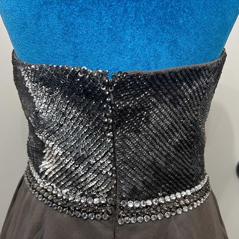 VTG SCALA Sequined Rhinestone 100% Silk Dress Str… - image 10