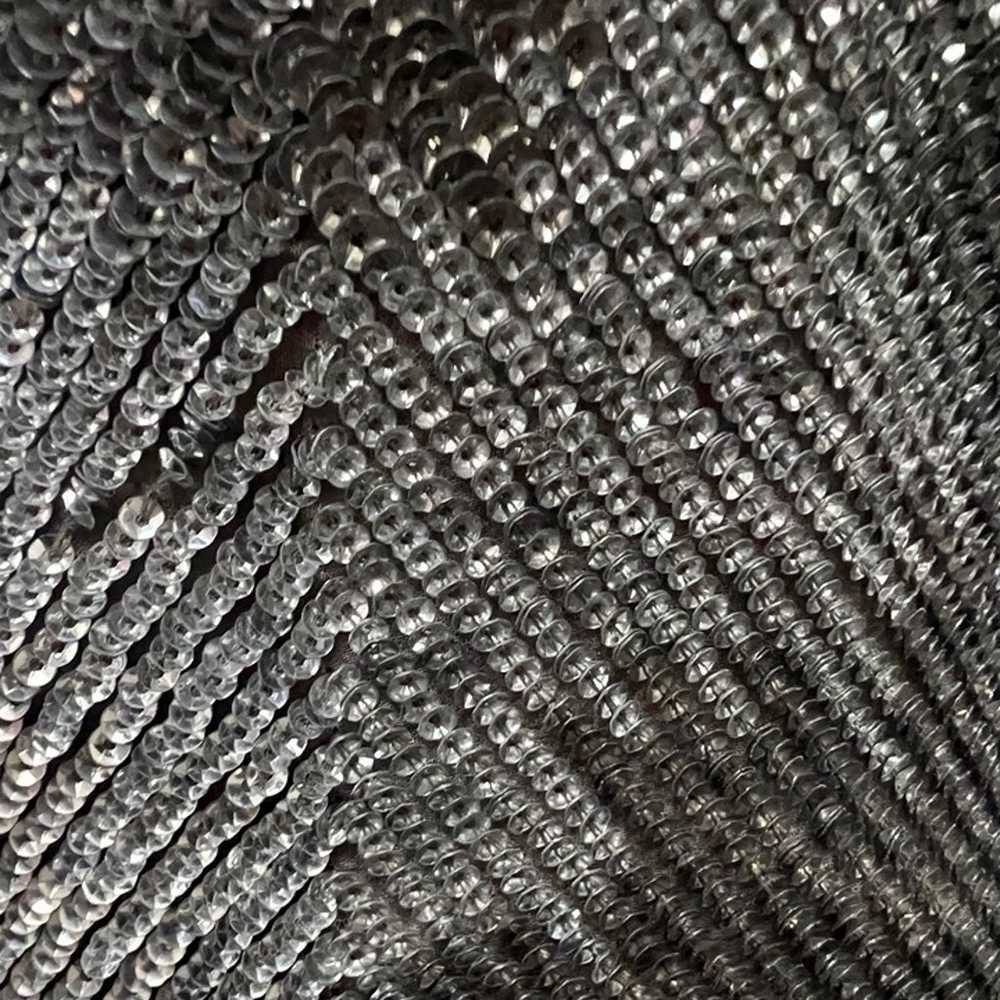 VTG SCALA Sequined Rhinestone 100% Silk Dress Str… - image 4