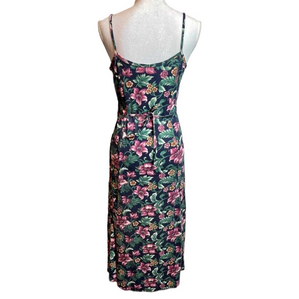 Vtg No Boundaries Summer Dress 90s Floral Tie Bac… - image 4