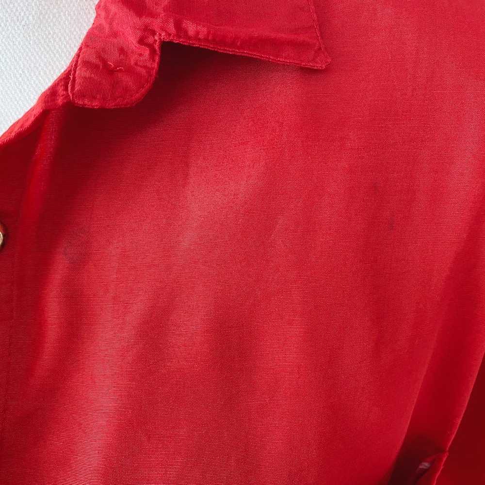 Vintage Red Button Up Dress - image 5