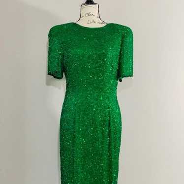 Women's Vintage Oleg Cassini Green Dress - image 1