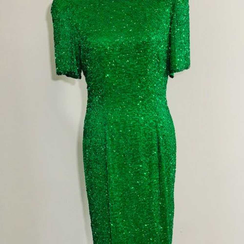 Women's Vintage Oleg Cassini Green Dress - image 2