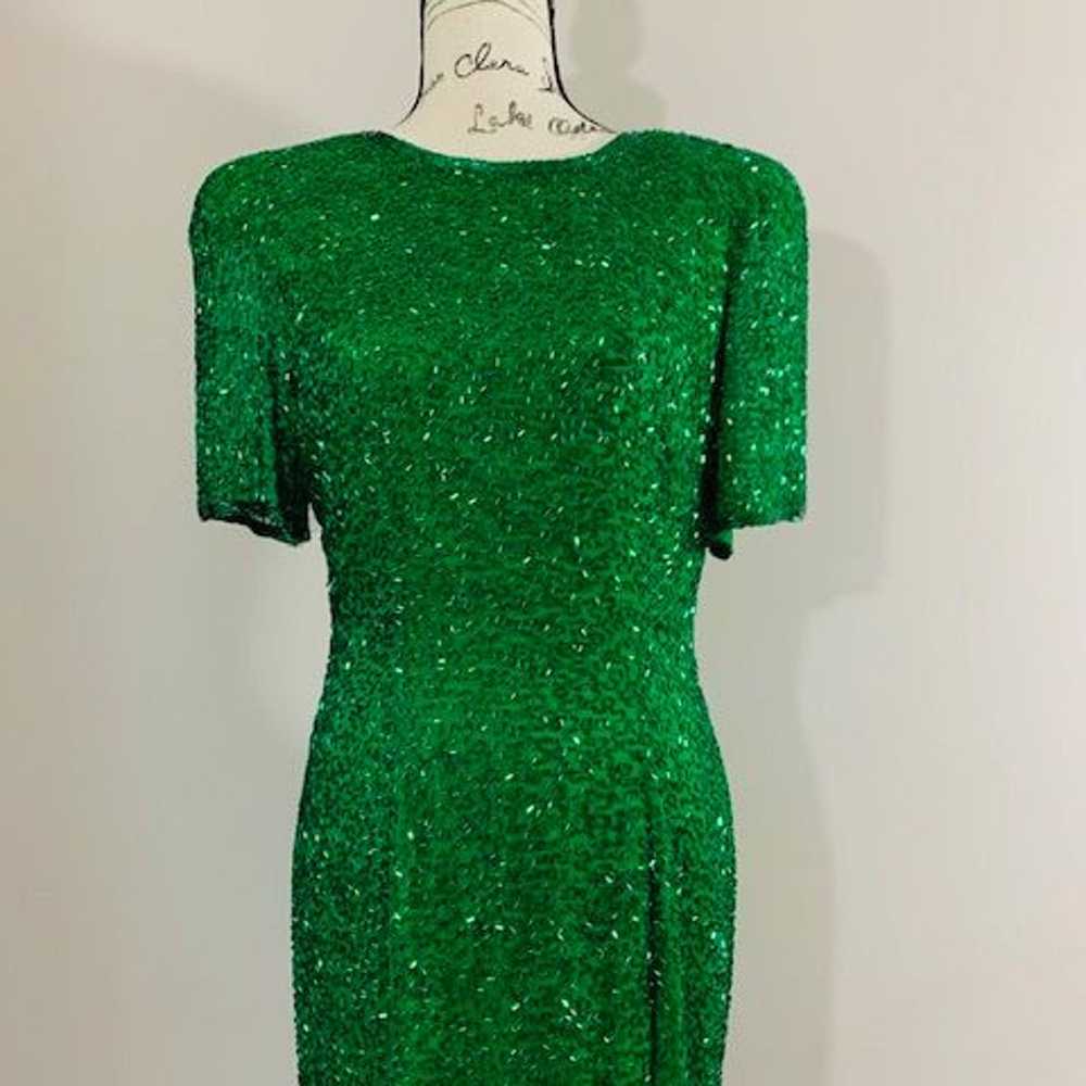 Women's Vintage Oleg Cassini Green Dress - image 4