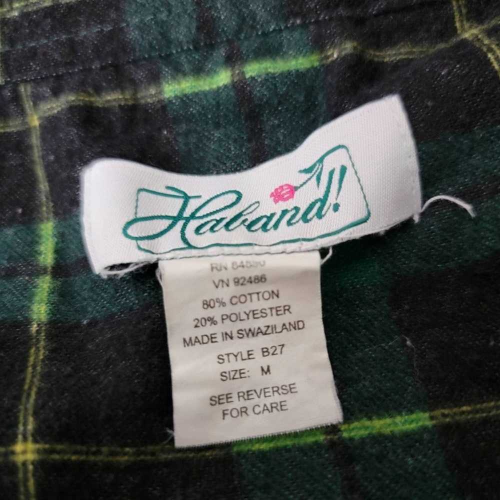 Haband Vintage 90s Haband Check Plaid Forest Gree… - image 4