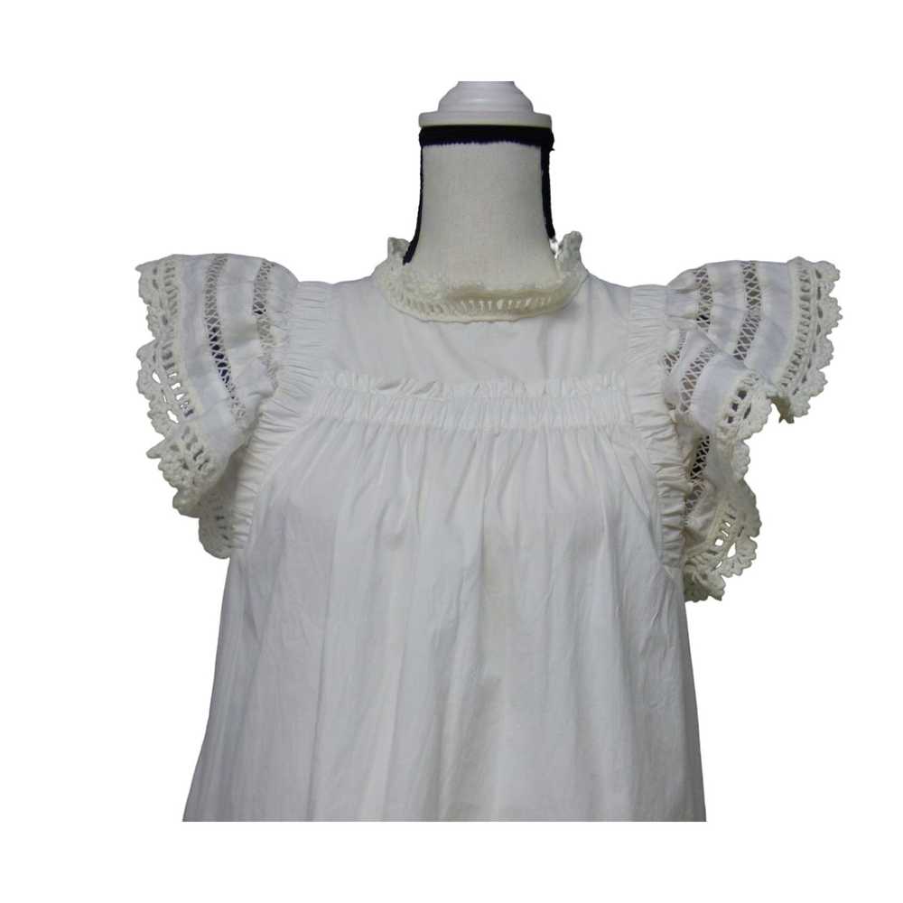 Streetwear Sea Rylee Crochet Trim Top, White, XXS - image 4