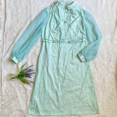 Vintage sheer sleeve shift dress