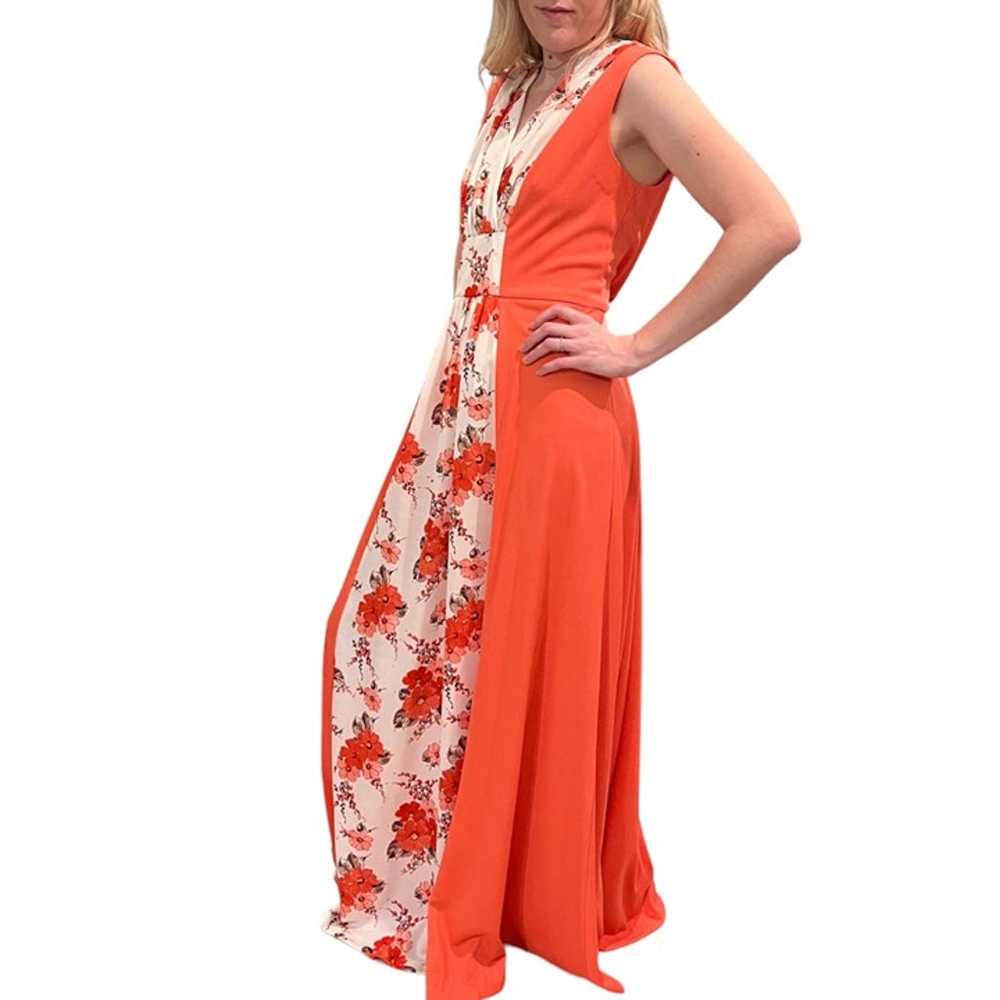 Vintage MCM Retro Maxi Sleeveless Dress Floral Si… - image 4