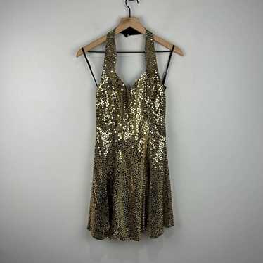 Vintage Gold Sequin Flirtations By Alfred Angelo … - image 1