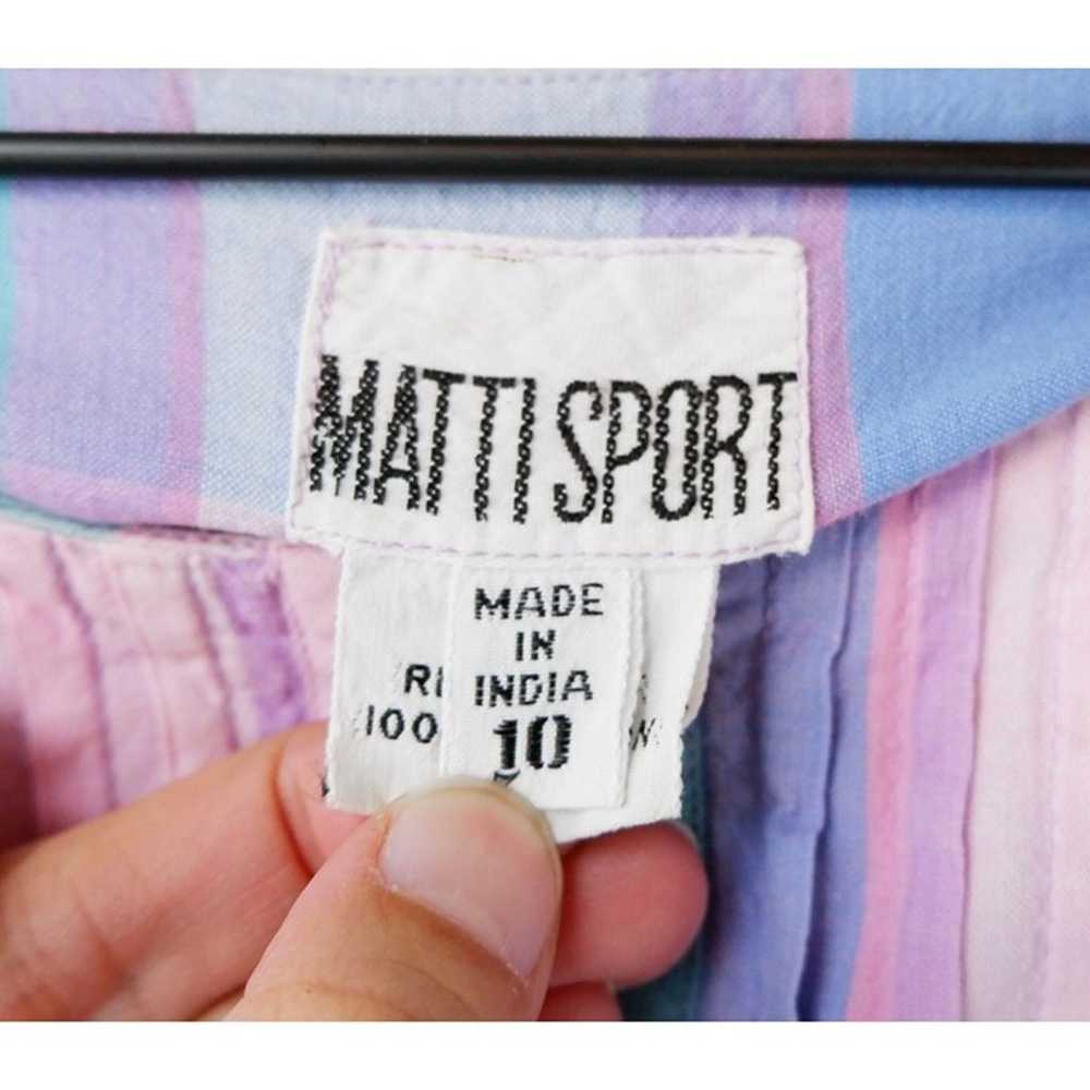Vintage 1980's cotton plaid dress/80s Mattisport … - image 12