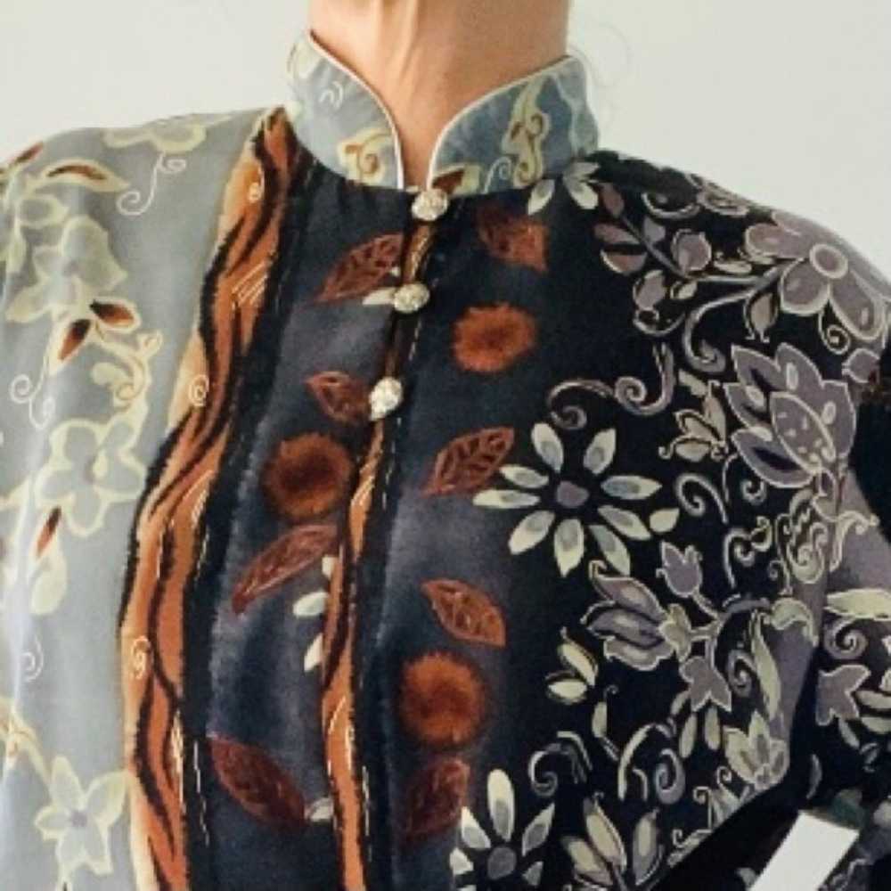 Ruth Norman Neiman Marcus Kaftan Dress Maxi Zip F… - image 2